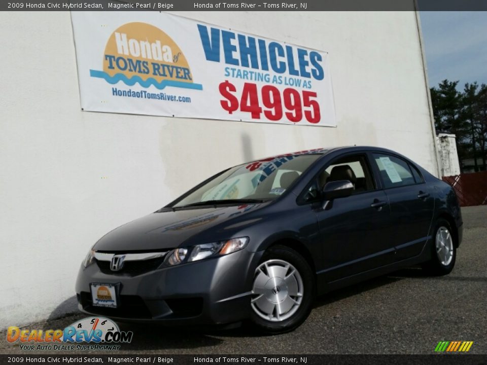 2009 Honda Civic Hybrid Sedan Magnetic Pearl / Beige Photo #1