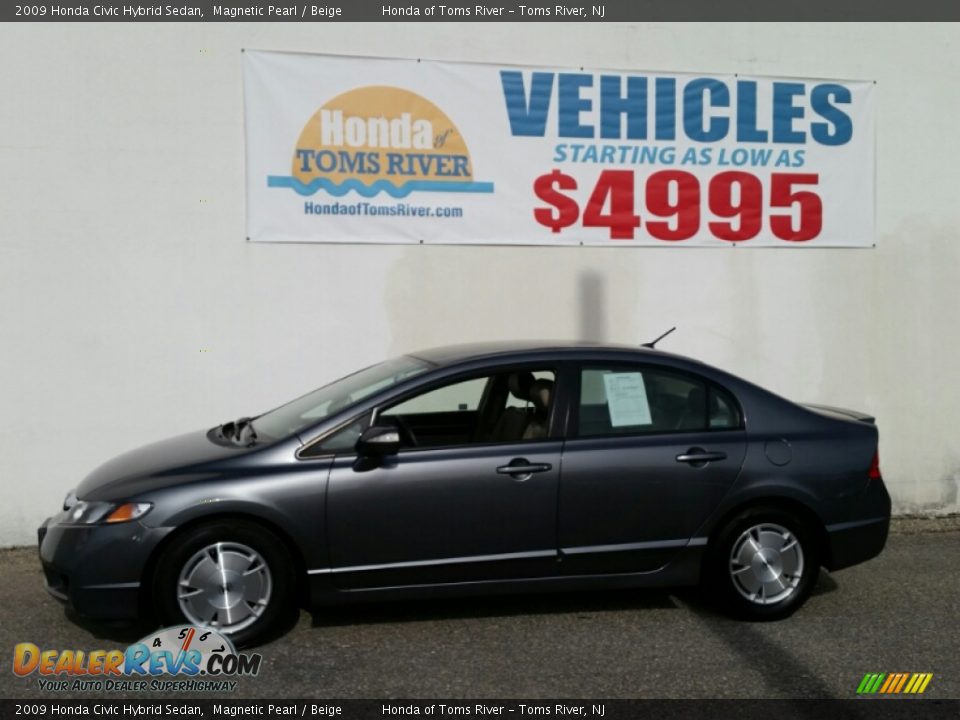 2009 Honda Civic Hybrid Sedan Magnetic Pearl / Beige Photo #5