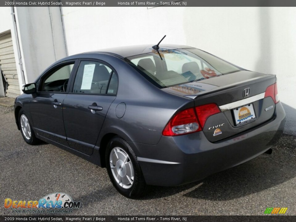 2009 Honda Civic Hybrid Sedan Magnetic Pearl / Beige Photo #7