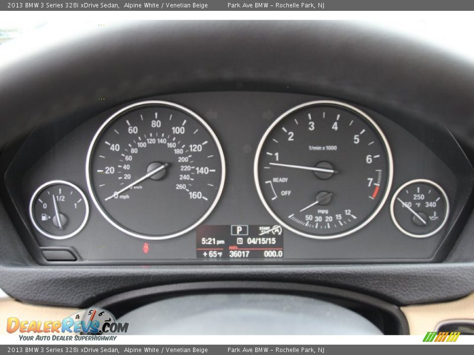 2013 BMW 3 Series 328i xDrive Sedan Alpine White / Venetian Beige Photo #22