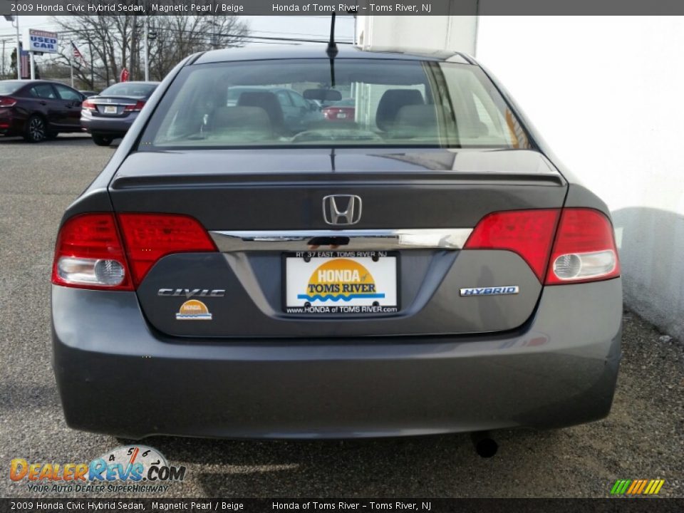 2009 Honda Civic Hybrid Sedan Magnetic Pearl / Beige Photo #8