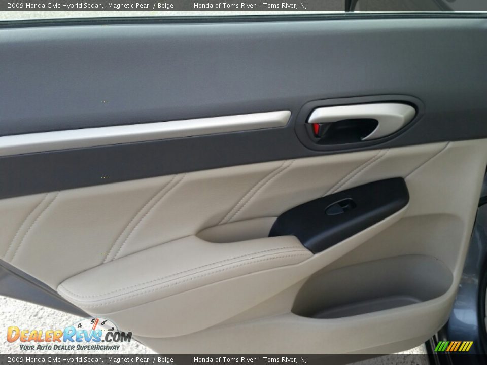 2009 Honda Civic Hybrid Sedan Magnetic Pearl / Beige Photo #9