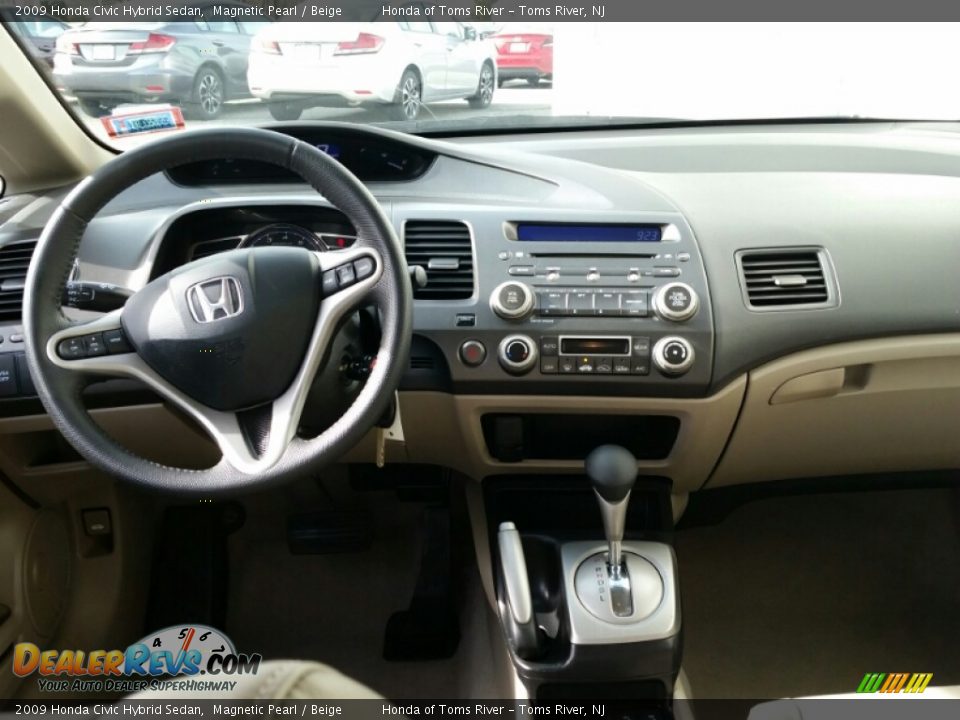 2009 Honda Civic Hybrid Sedan Magnetic Pearl / Beige Photo #11