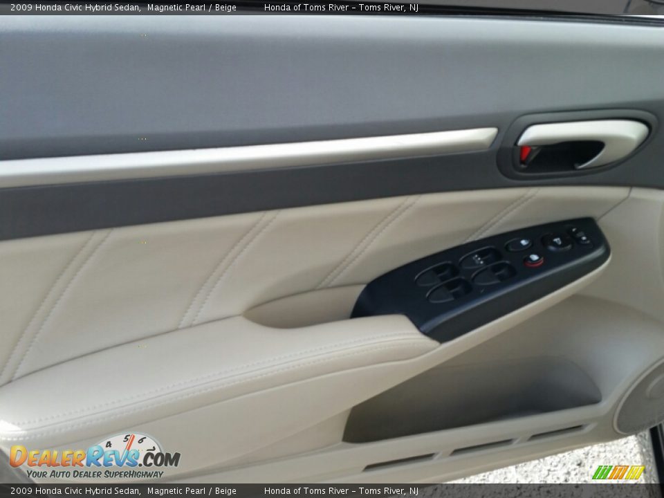 2009 Honda Civic Hybrid Sedan Magnetic Pearl / Beige Photo #12