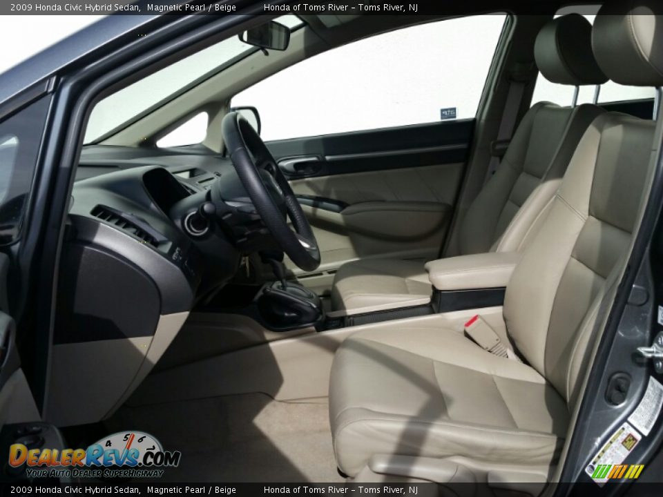 2009 Honda Civic Hybrid Sedan Magnetic Pearl / Beige Photo #14