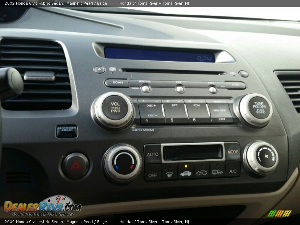 2009 Honda Civic Hybrid Sedan Magnetic Pearl / Beige Photo #17