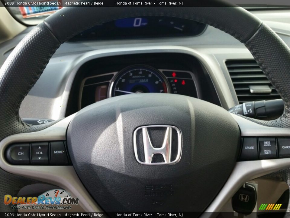 2009 Honda Civic Hybrid Sedan Magnetic Pearl / Beige Photo #18