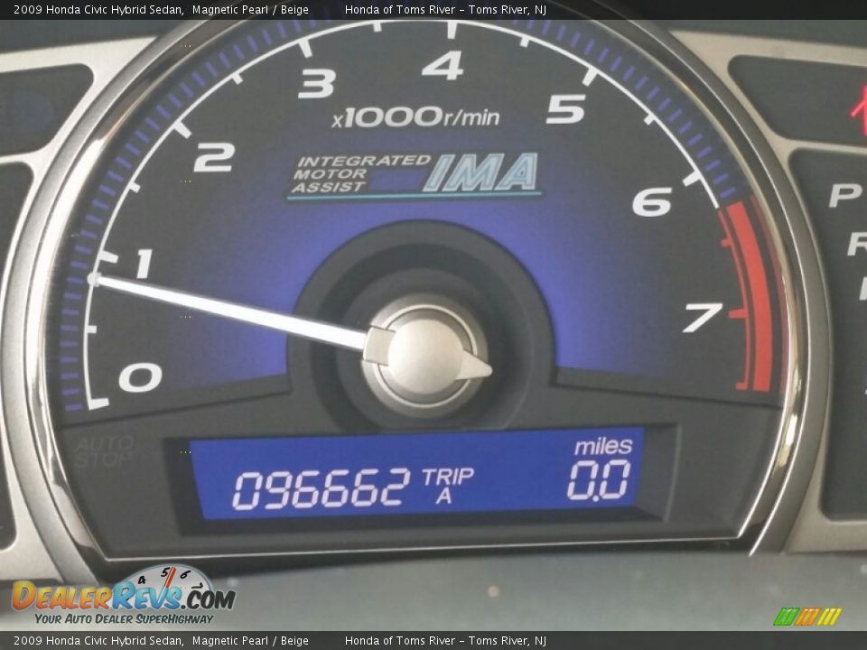2009 Honda Civic Hybrid Sedan Magnetic Pearl / Beige Photo #19