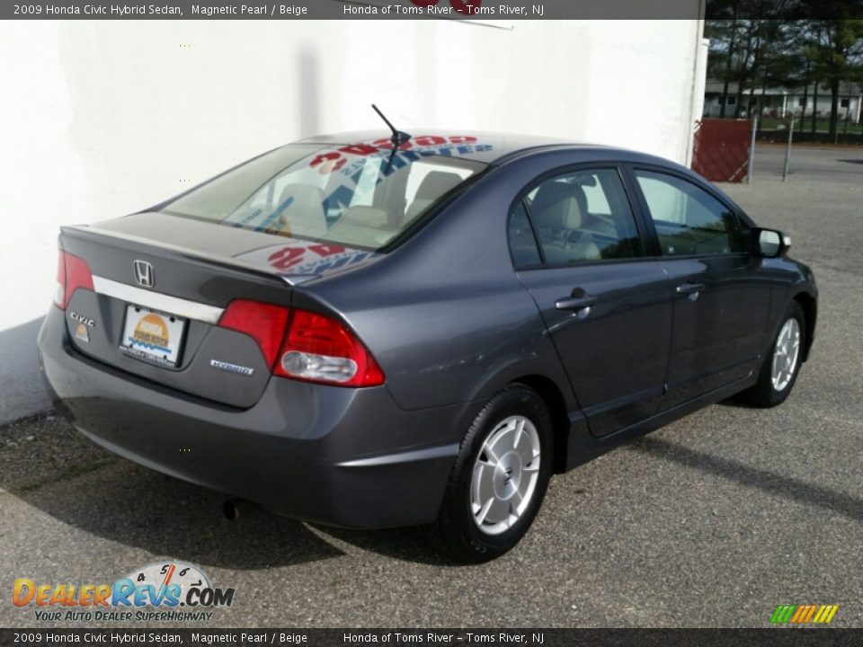 2009 Honda Civic Hybrid Sedan Magnetic Pearl / Beige Photo #21