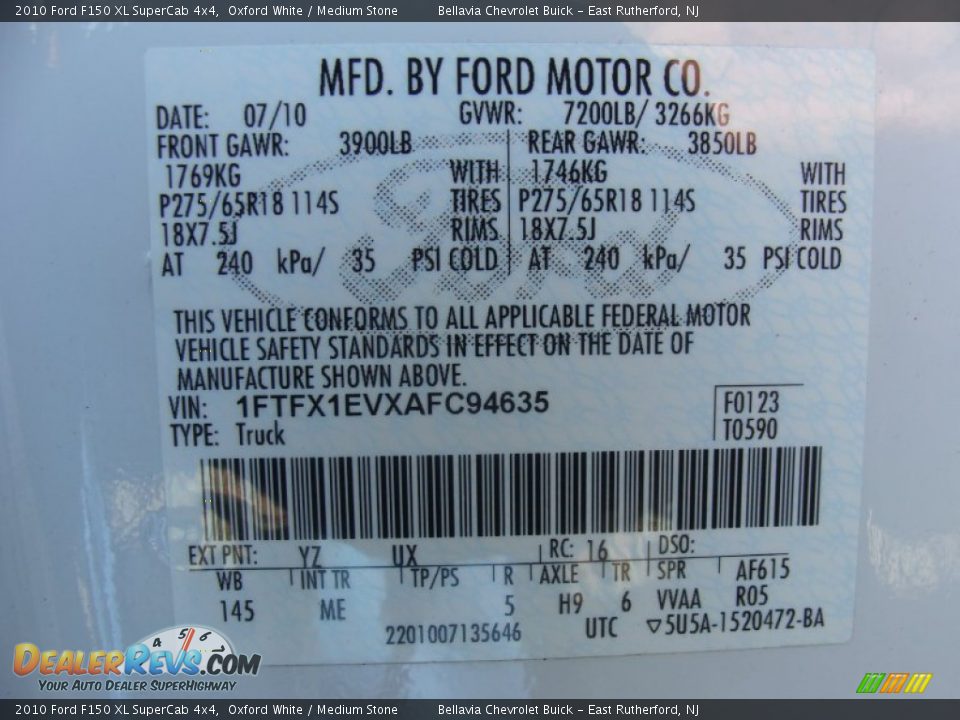 2010 Ford F150 XL SuperCab 4x4 Oxford White / Medium Stone Photo #15