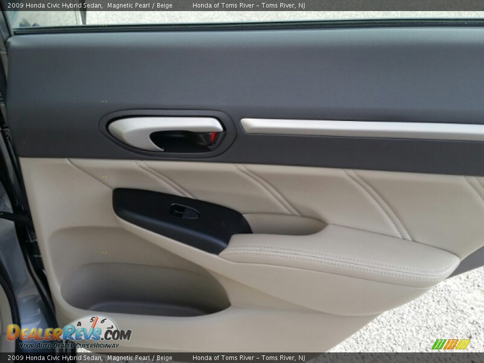 2009 Honda Civic Hybrid Sedan Magnetic Pearl / Beige Photo #23