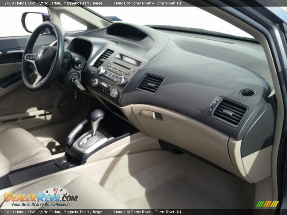 2009 Honda Civic Hybrid Sedan Magnetic Pearl / Beige Photo #27