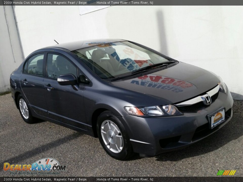2009 Honda Civic Hybrid Sedan Magnetic Pearl / Beige Photo #30
