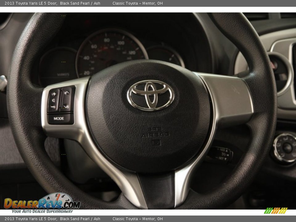 2013 Toyota Yaris LE 5 Door Black Sand Pearl / Ash Photo #6