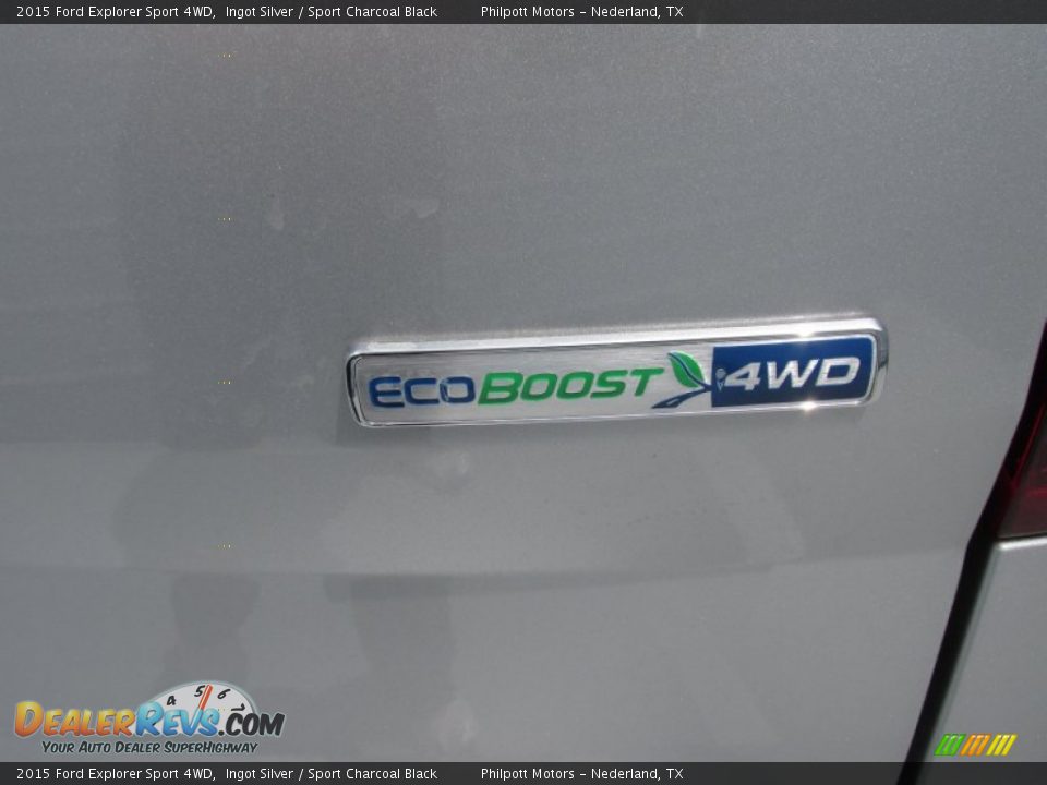 2015 Ford Explorer Sport 4WD Ingot Silver / Sport Charcoal Black Photo #14