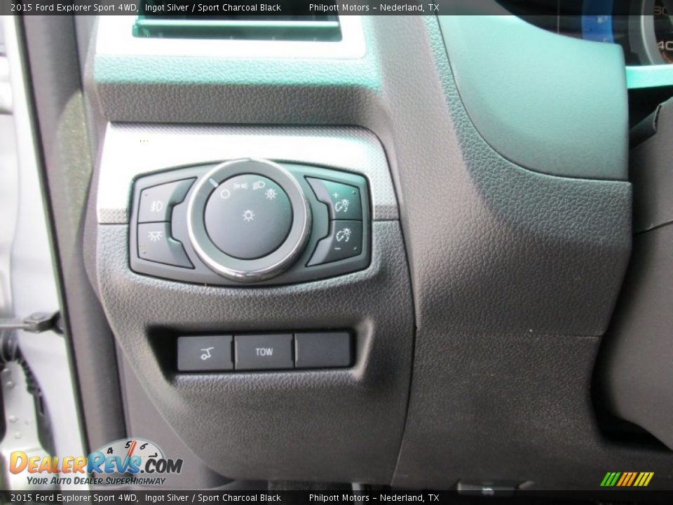 2015 Ford Explorer Sport 4WD Ingot Silver / Sport Charcoal Black Photo #36