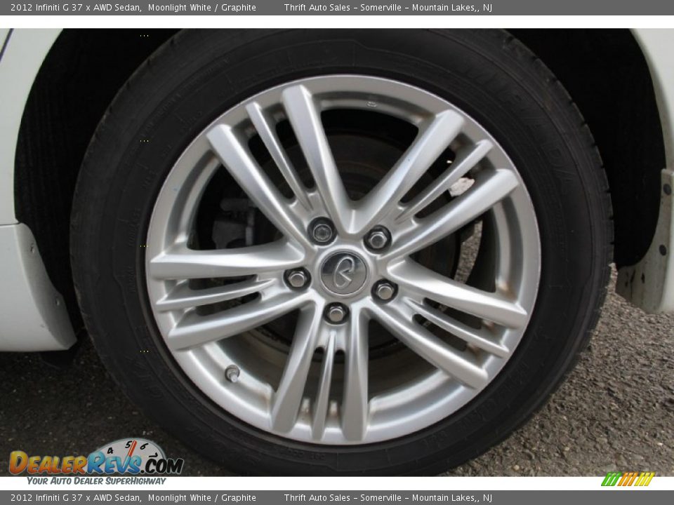 2012 Infiniti G 37 x AWD Sedan Moonlight White / Graphite Photo #33