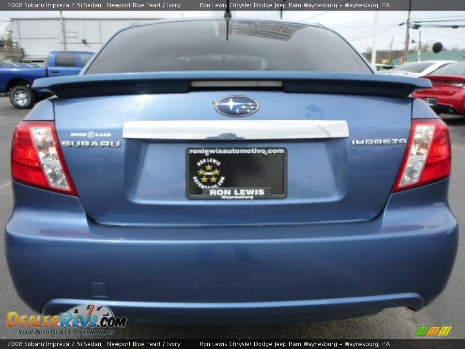 2008 Subaru Impreza 2.5i Sedan Newport Blue Pearl / Ivory Photo #4