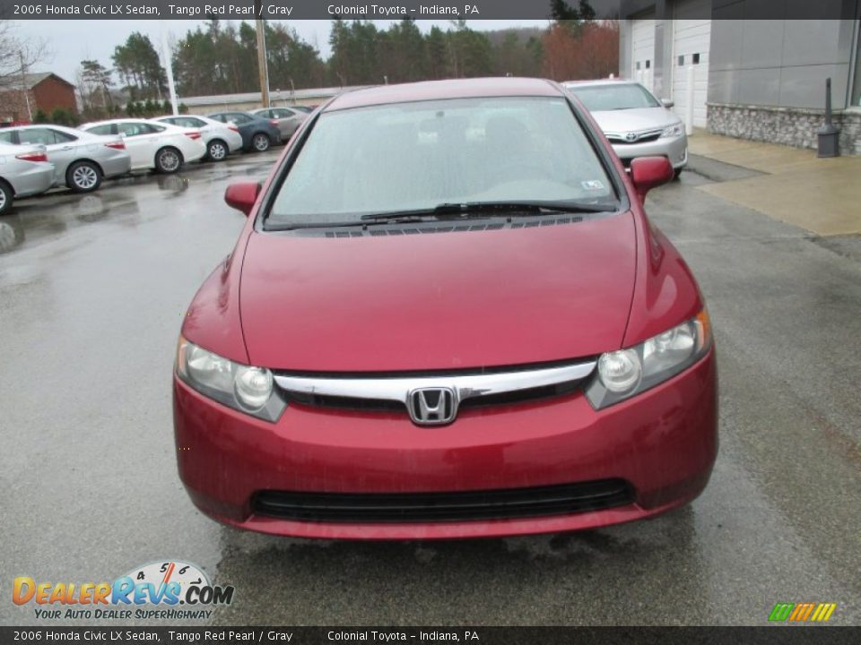 2006 Honda Civic LX Sedan Tango Red Pearl / Gray Photo #7