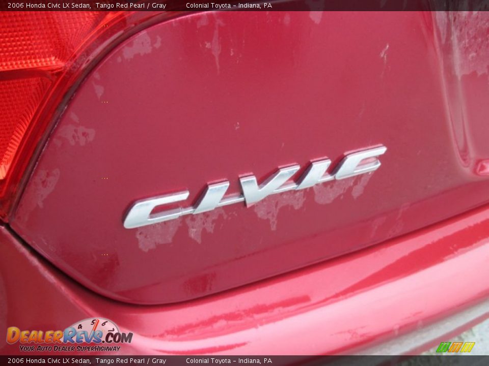 2006 Honda Civic LX Sedan Tango Red Pearl / Gray Photo #9