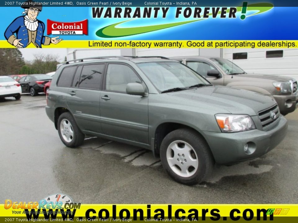 2007 Toyota Highlander Limited 4WD Oasis Green Pearl / Ivory Beige Photo #1