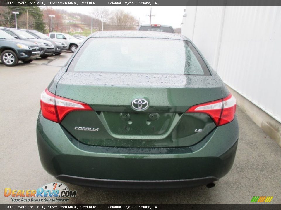 2014 Toyota Corolla LE 4Evergreen Mica / Steel Blue Photo #5