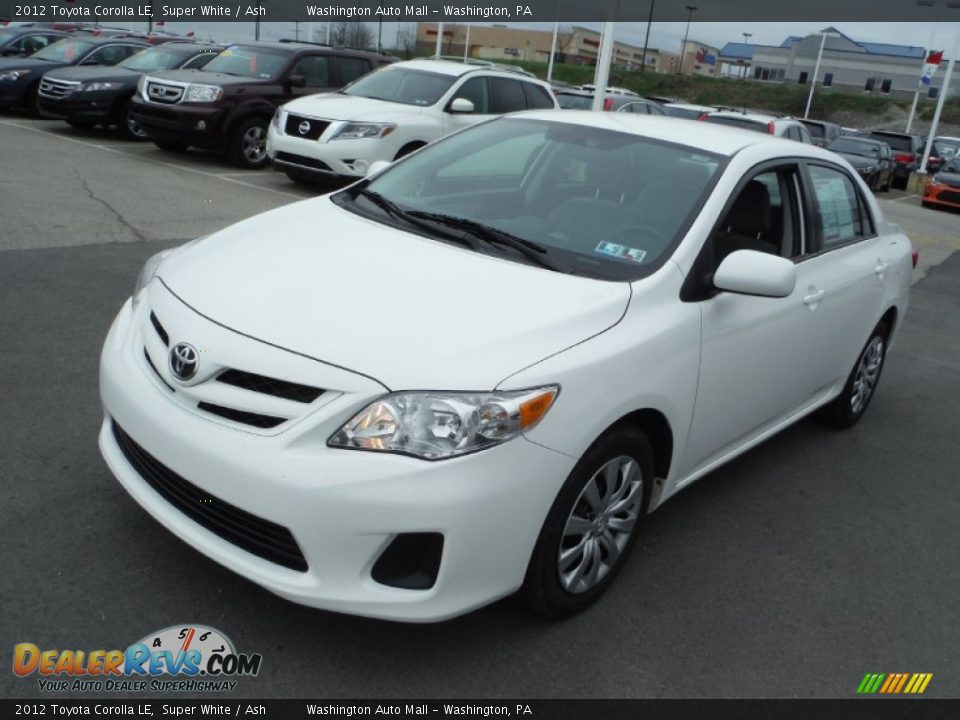2012 Toyota Corolla LE Super White / Ash Photo #2
