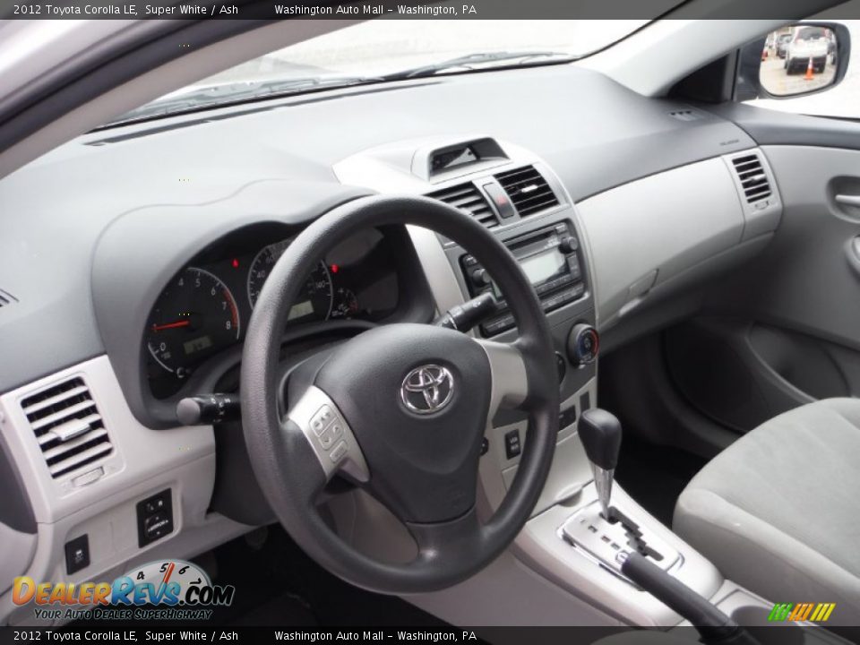 2012 Toyota Corolla LE Super White / Ash Photo #10