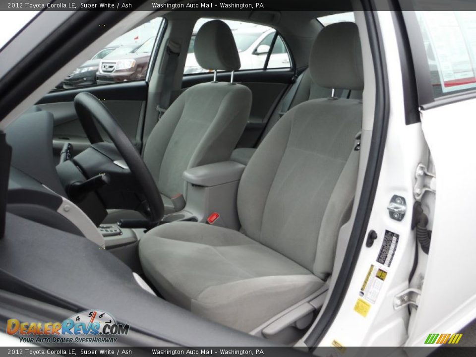 2012 Toyota Corolla LE Super White / Ash Photo #11