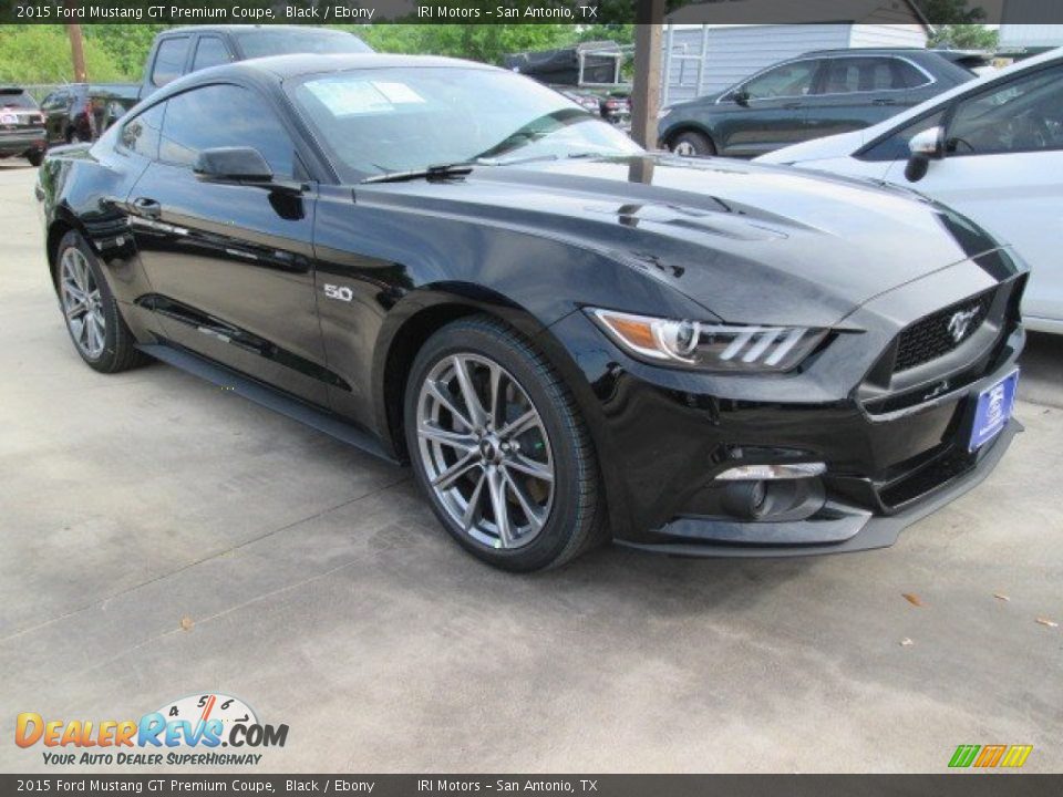 2015 Ford Mustang GT Premium Coupe Black / Ebony Photo #1