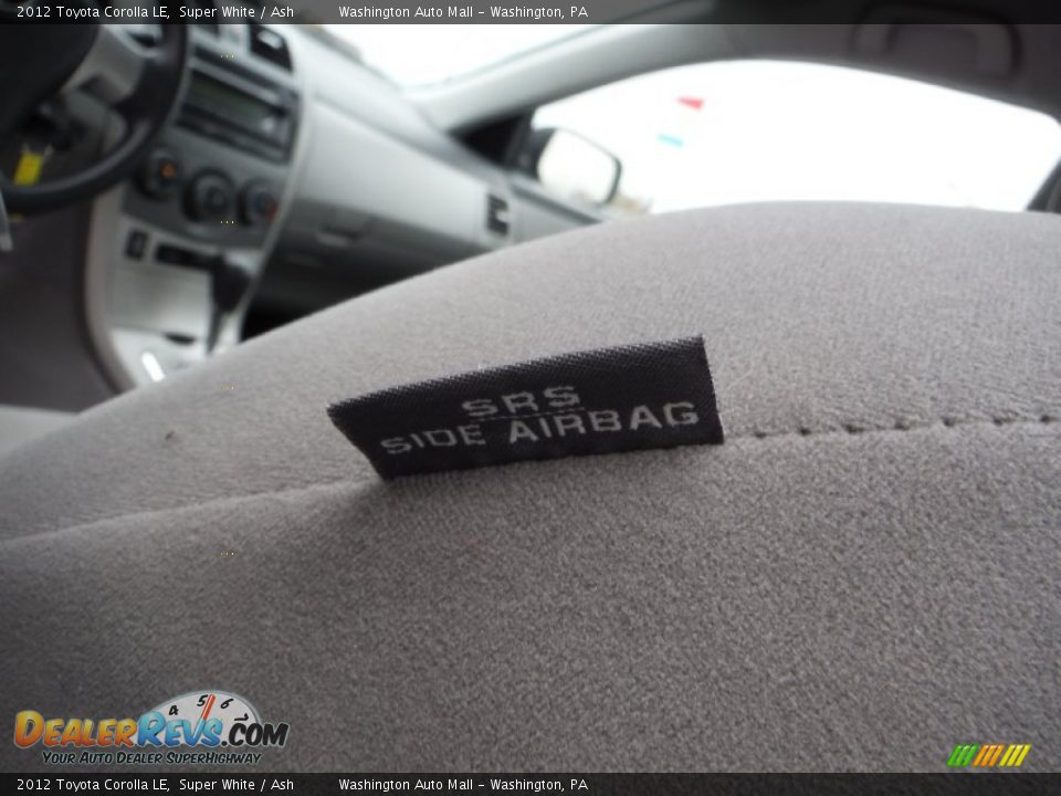 2012 Toyota Corolla LE Super White / Ash Photo #12