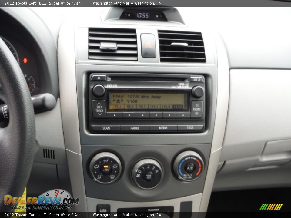 2012 Toyota Corolla LE Super White / Ash Photo #15