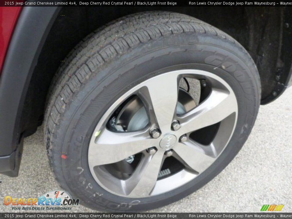 2015 Jeep Grand Cherokee Limited 4x4 Deep Cherry Red Crystal Pearl / Black/Light Frost Beige Photo #8