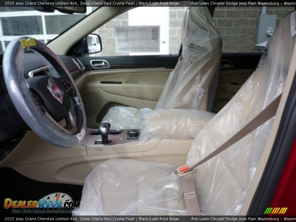 2015 Jeep Grand Cherokee Limited 4x4 Deep Cherry Red Crystal Pearl / Black/Light Frost Beige Photo #9