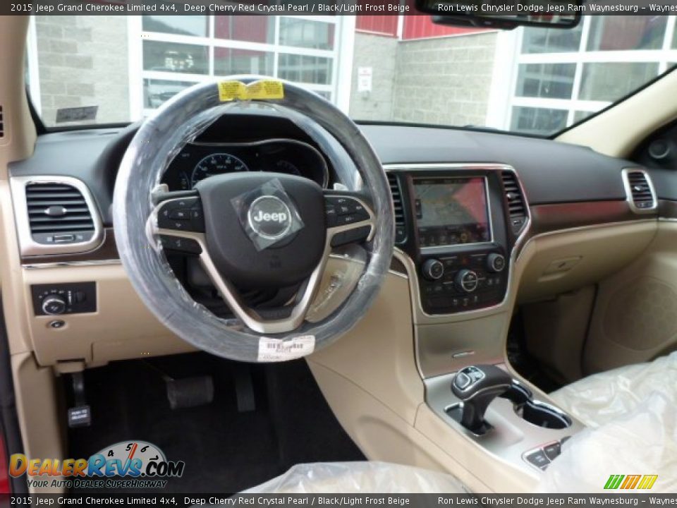 2015 Jeep Grand Cherokee Limited 4x4 Deep Cherry Red Crystal Pearl / Black/Light Frost Beige Photo #11