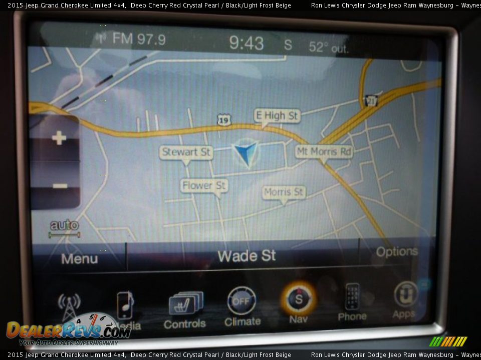 2015 Jeep Grand Cherokee Limited 4x4 Deep Cherry Red Crystal Pearl / Black/Light Frost Beige Photo #17