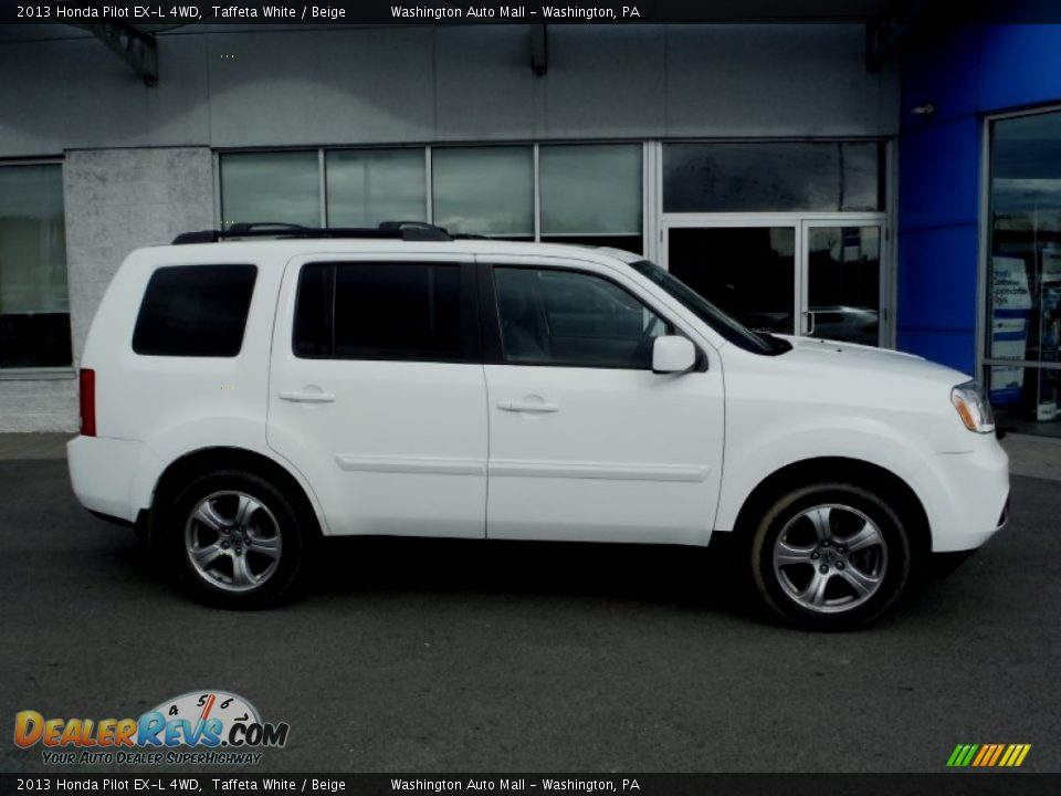 2013 Honda Pilot EX-L 4WD Taffeta White / Beige Photo #2