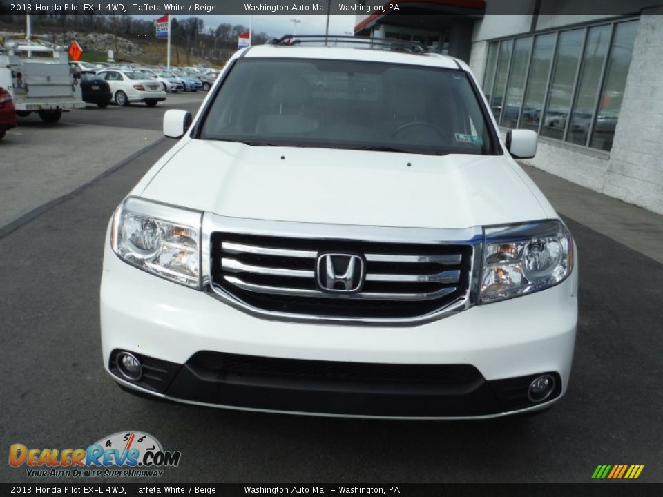 2013 Honda Pilot EX-L 4WD Taffeta White / Beige Photo #4