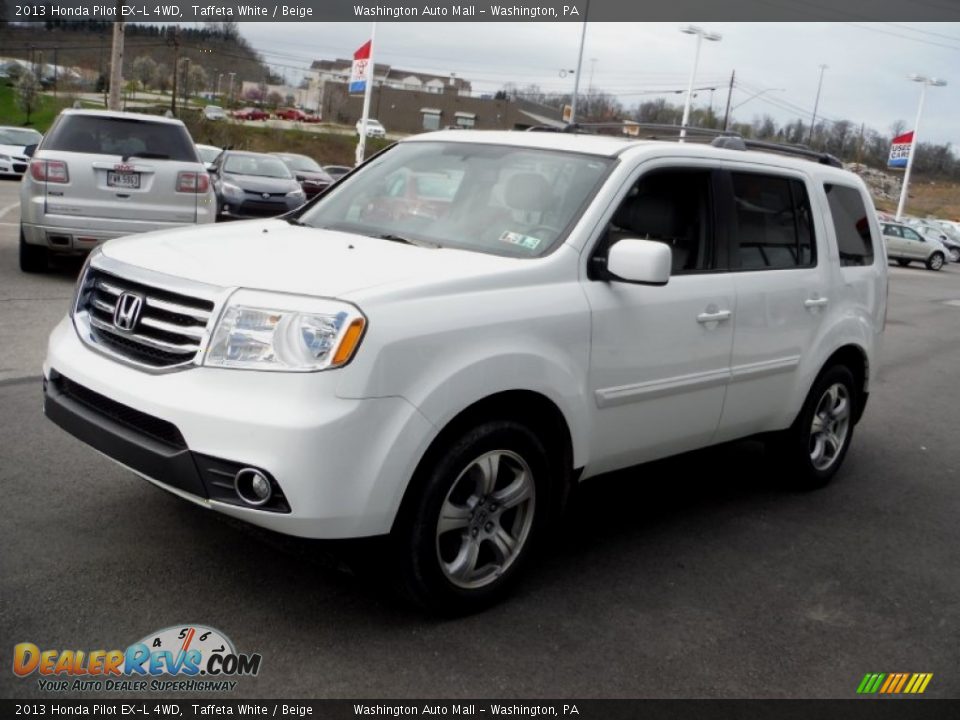 2013 Honda Pilot EX-L 4WD Taffeta White / Beige Photo #5