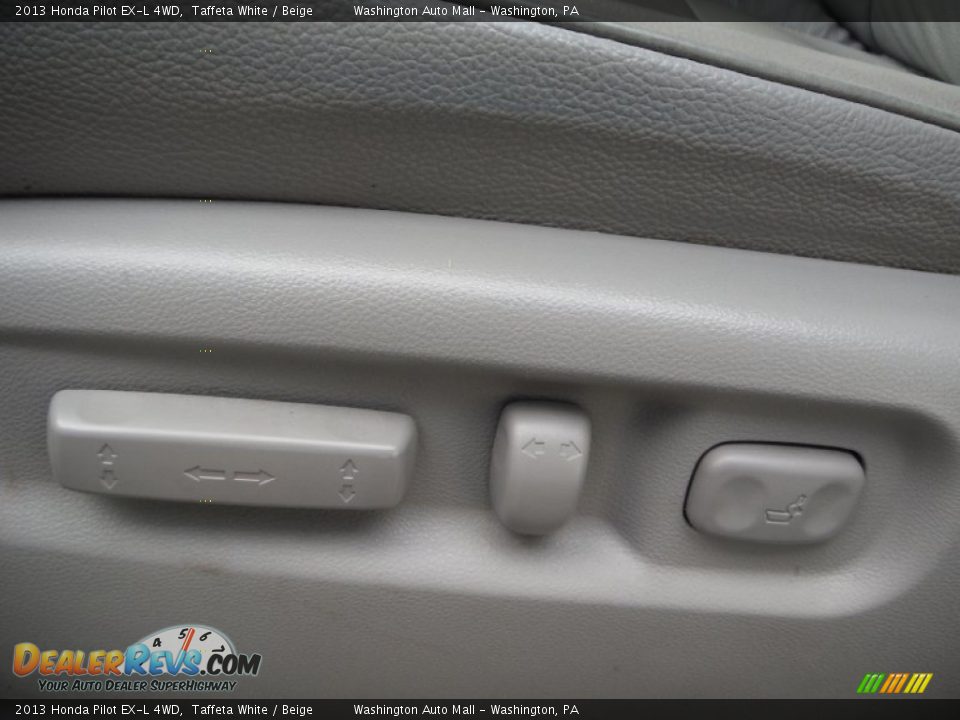2013 Honda Pilot EX-L 4WD Taffeta White / Beige Photo #13