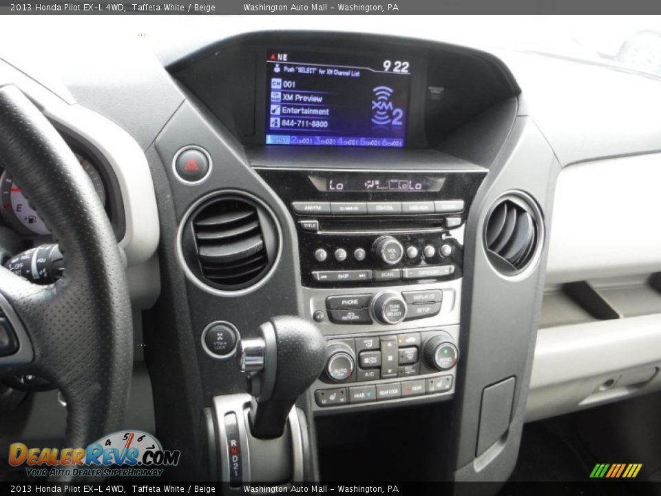 2013 Honda Pilot EX-L 4WD Taffeta White / Beige Photo #15