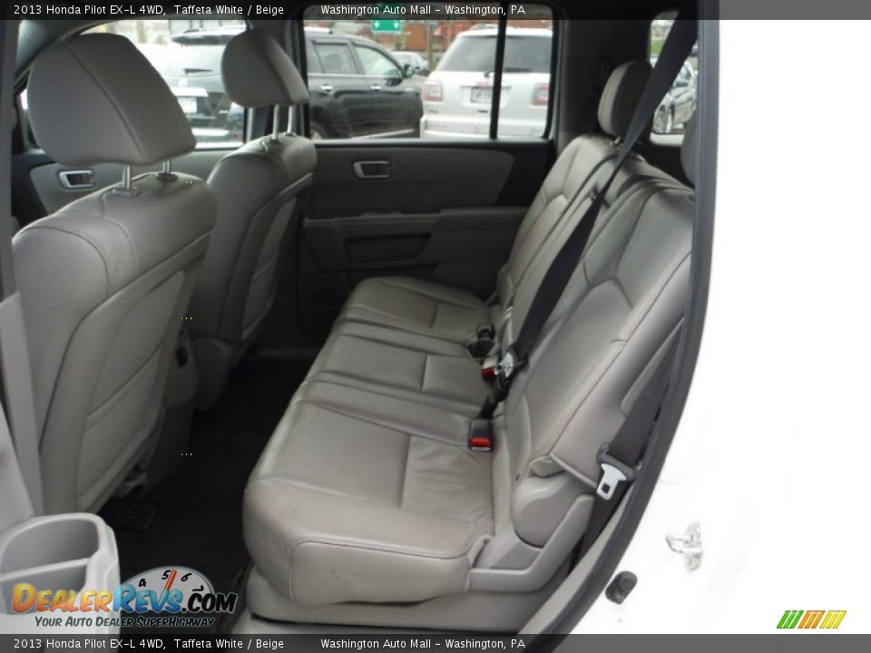 2013 Honda Pilot EX-L 4WD Taffeta White / Beige Photo #19