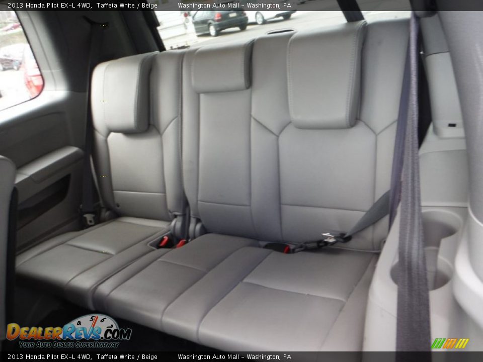 2013 Honda Pilot EX-L 4WD Taffeta White / Beige Photo #20