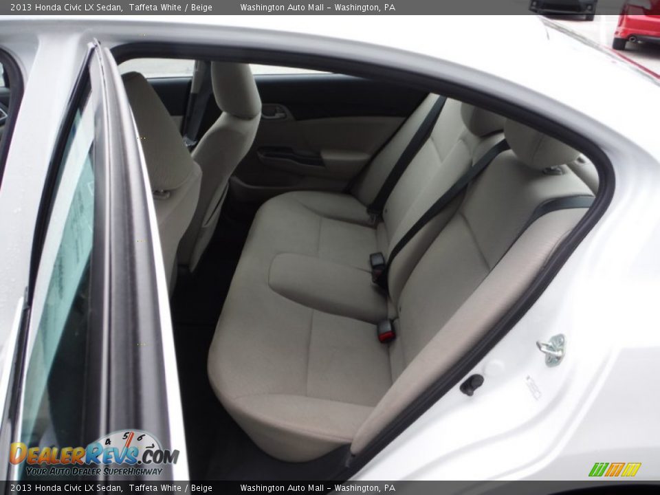 2013 Honda Civic LX Sedan Taffeta White / Beige Photo #18