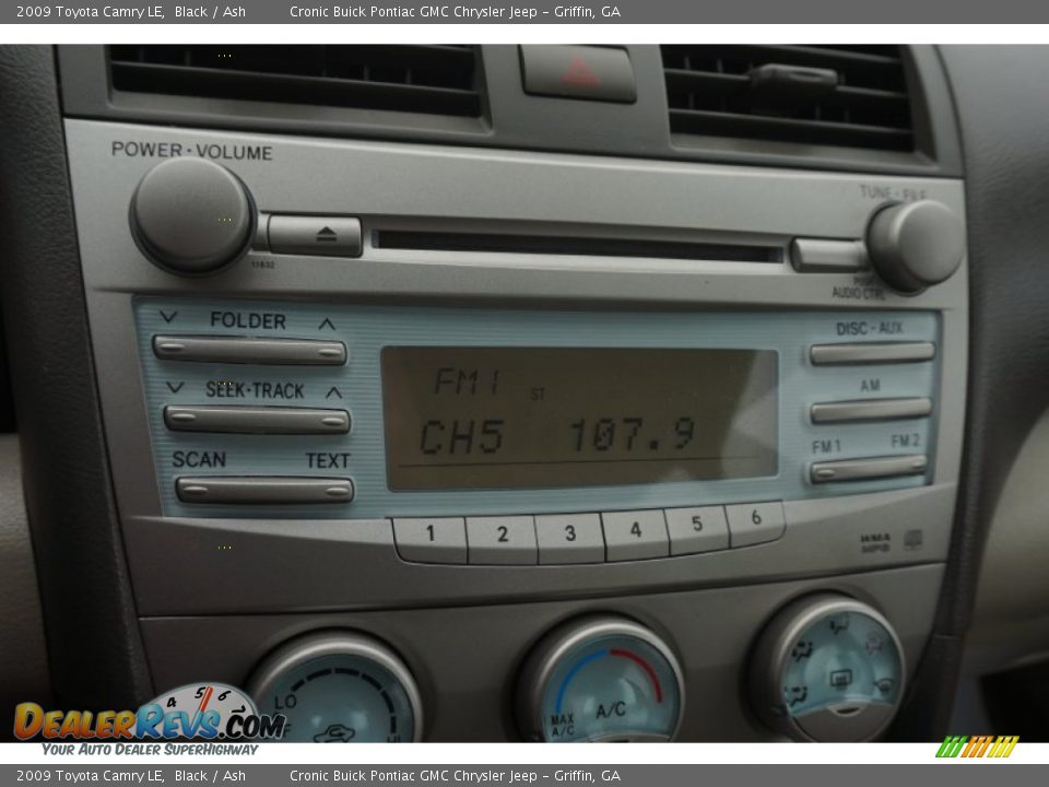 2009 Toyota Camry LE Black / Ash Photo #20