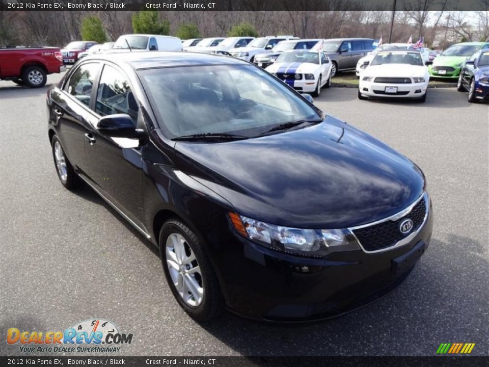 2012 Kia Forte EX Ebony Black / Black Photo #1