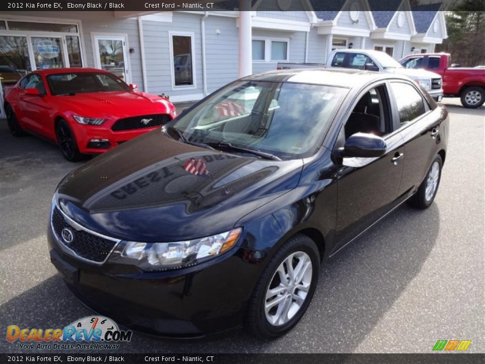 2012 Kia Forte EX Ebony Black / Black Photo #3