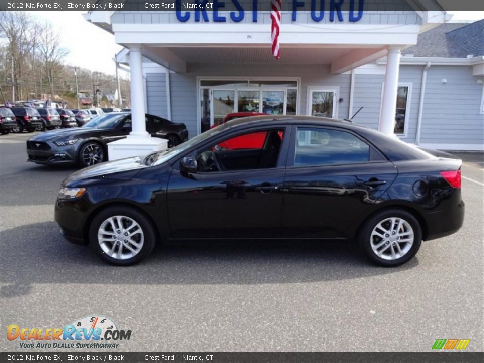 2012 Kia Forte EX Ebony Black / Black Photo #4