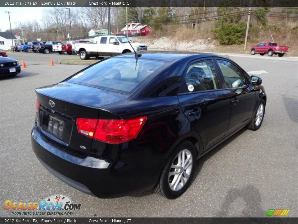 2012 Kia Forte EX Ebony Black / Black Photo #7