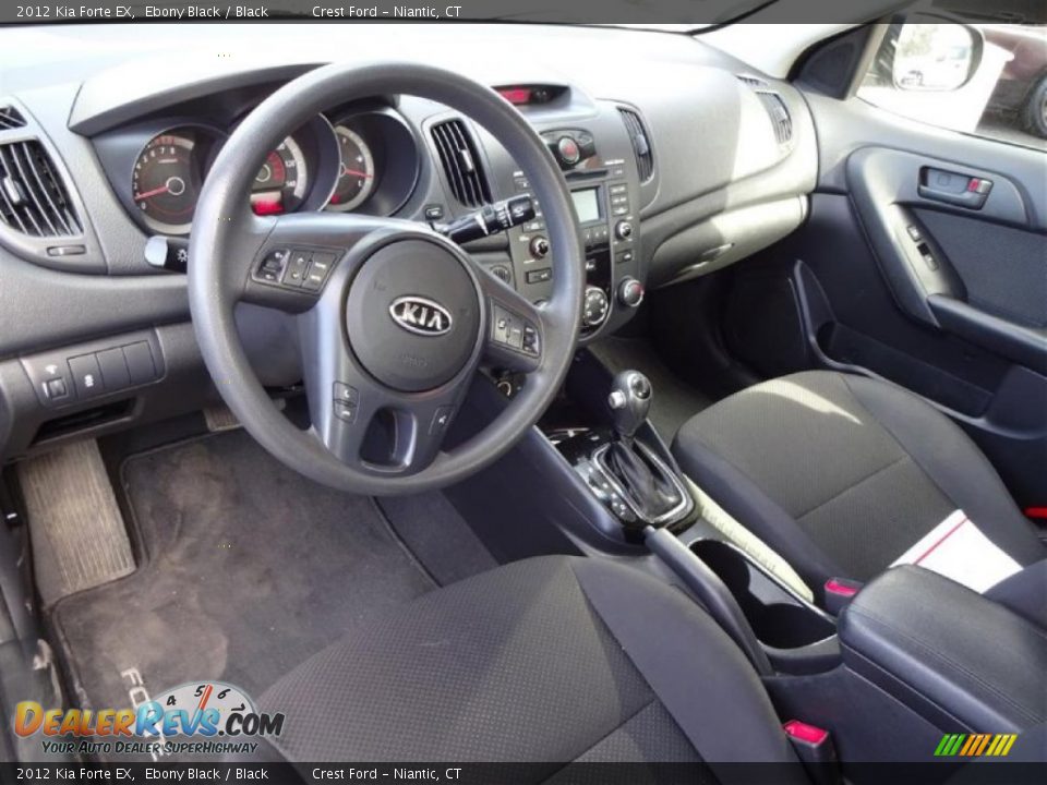 2012 Kia Forte EX Ebony Black / Black Photo #10